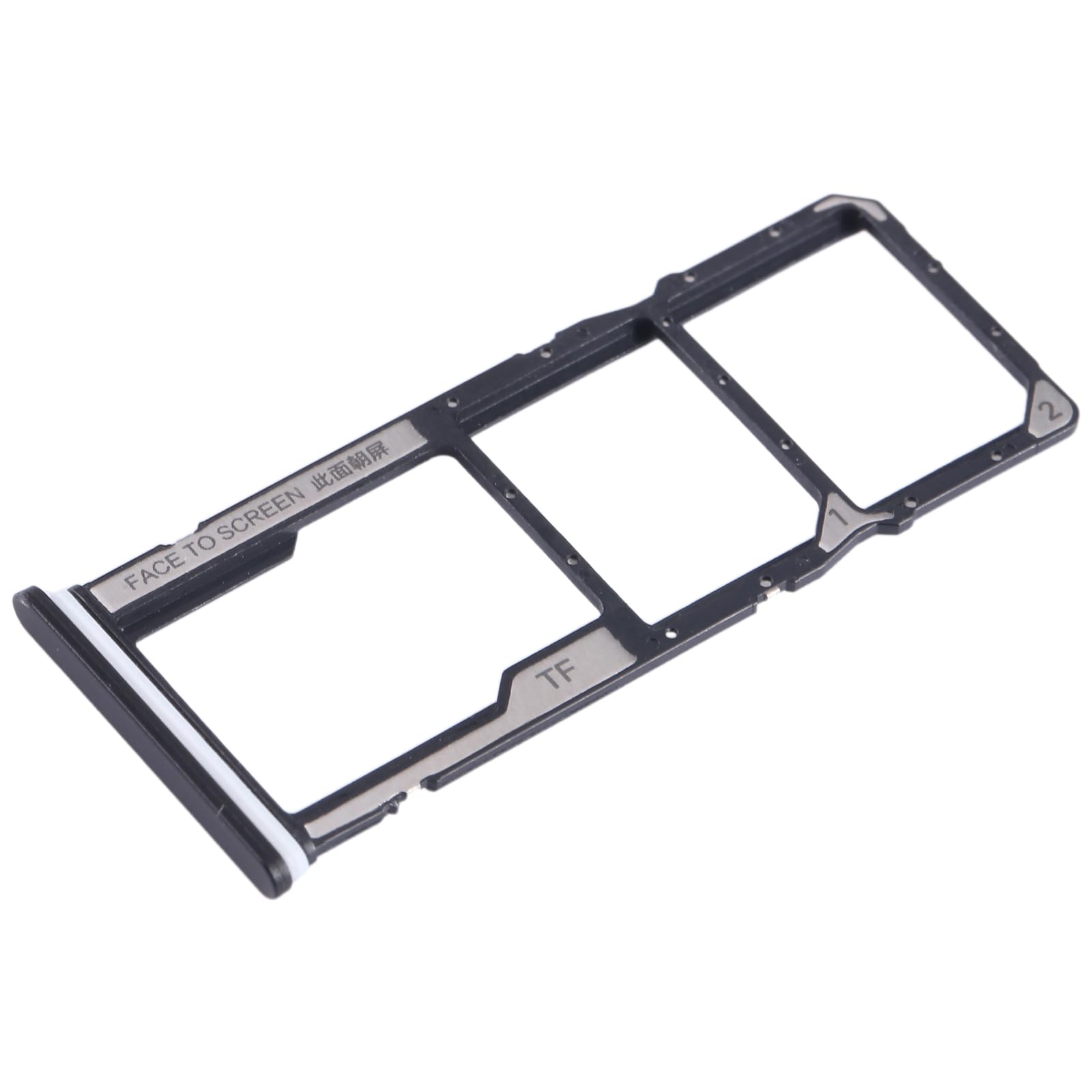 Carrello Vassoio tray Compatibile con Xiaomi Redmi A2 23028RN4DG 23026RN54G / A2+ / A1 220733SI / A1+ 220733SFG porta scheda Sim1+ SIM 2+ SLOT SLITTA Alloggio Micro Sd CARD (Nero)