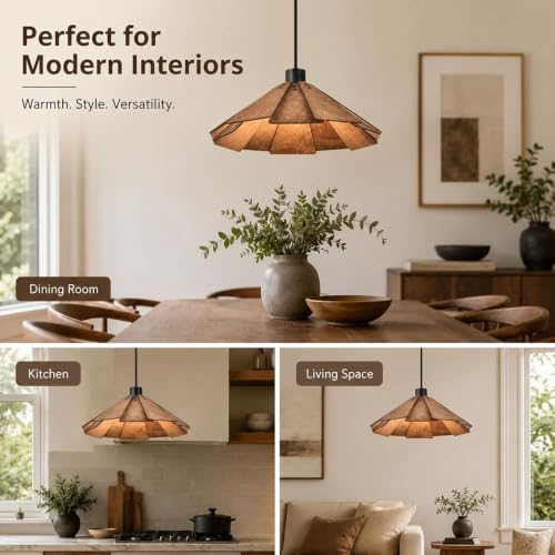 Iluminación vintage de madera para renovar la estética de tu isla de cocina 5