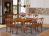 9 Pc Dining room set-Kitchen Table with Leaf and 8 Dinette Chairs.