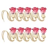10pcs Rosebud Shape Car Air Freshener Perfume Bottle Car Hanging Diffuser Bottle Pendant Empty Bottl