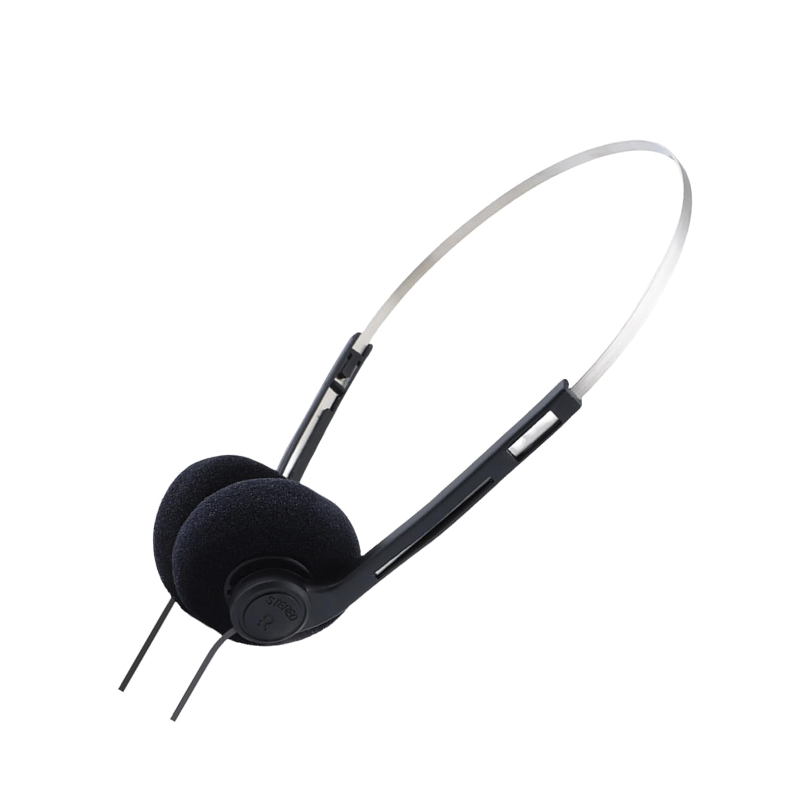 3.5mm Wire Plug Vintage Adjustable Headband for Music Player Computer Corded Headphone for Travel Outdoor Lightweight Headphone