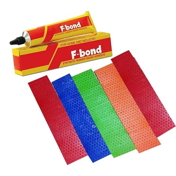 CRAZX Cricket Bat Toe Guard 5 Pcs with F-Bond & 4 Pcs Sand Paper for Full-Size Cricket Bat Protection,, Durable & Reliable Bat Care Kit 2