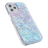 Purpurina líquida Guess GUHCP12LLG4GGBLPI Gradient Liquid Glitter 4G - Carcasa para iPhone 12 Pro MAX 6,7\", Color Rosa