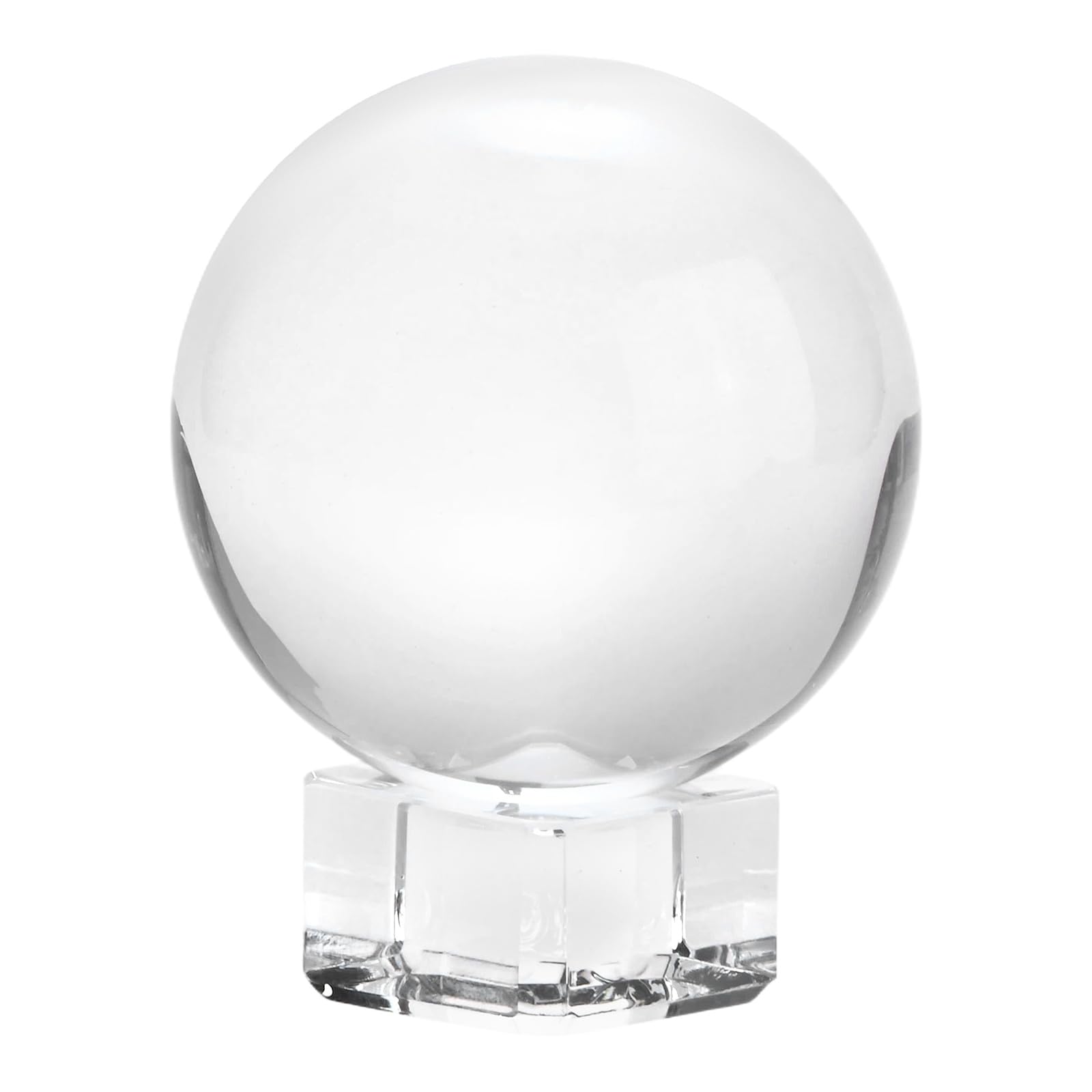 M METERXITY 50mm/2 Inch K5 Crystal Glass Ball with Stand Solid Crystal Ball Sphere Ornament for Home/Office/Photography/Magic [Clear] — image 1
