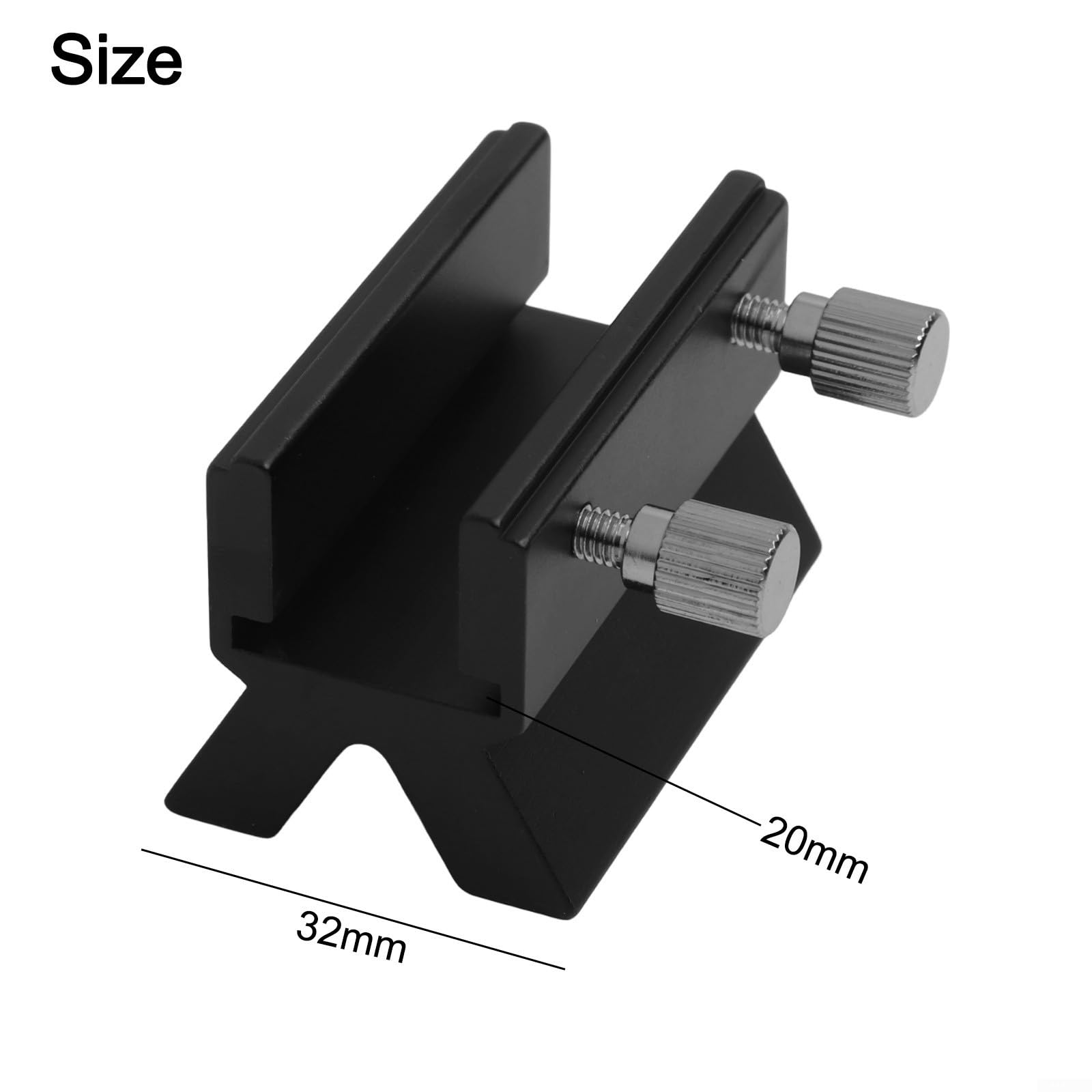 Telescopes Accessory Finderscope Mount Adapter Dovetail Slot Plate, Black Aluminum Alloy, 32mm Base, 20mm Slot, for 80dx 80eq 127slt 8se Models