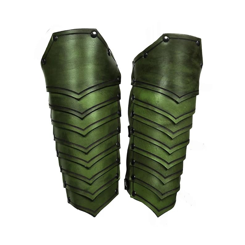 Medieval Leather Bracers Dragon LARP Armour Gaiter Arm Band Pair Viking Halloween Cosplay Costume for Men & Women