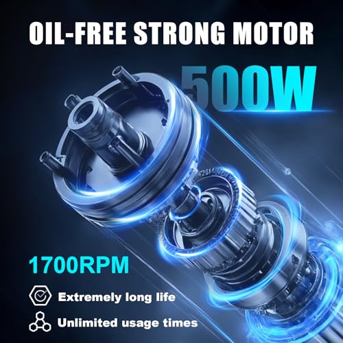 Image of AZZUNO 2 Gallon Air Compressor, 1.6CFM@90PSI Oil Free Air Compressor Tank & Max.116PSI Pressure, 60 dB Ultra Quiet Compressor for Auto Repair, Tire Inflation, Spray Painting, Woodwork Nailing