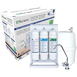 Instalar Osmosis Inversa En Casa Efficient. Equipo de Osmosis Inversa doméstico de 4 Etapas. Fácil Instalación y cambio de Filtros. Colocación bajo encimera. Incluye Filtros, Membrana y Post Filtro. Bbagua, Blanco