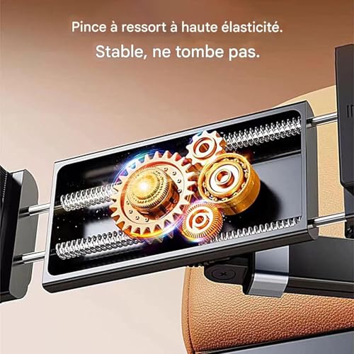 Support de tablette pour appui-tête de voiture réglable et universel - 4