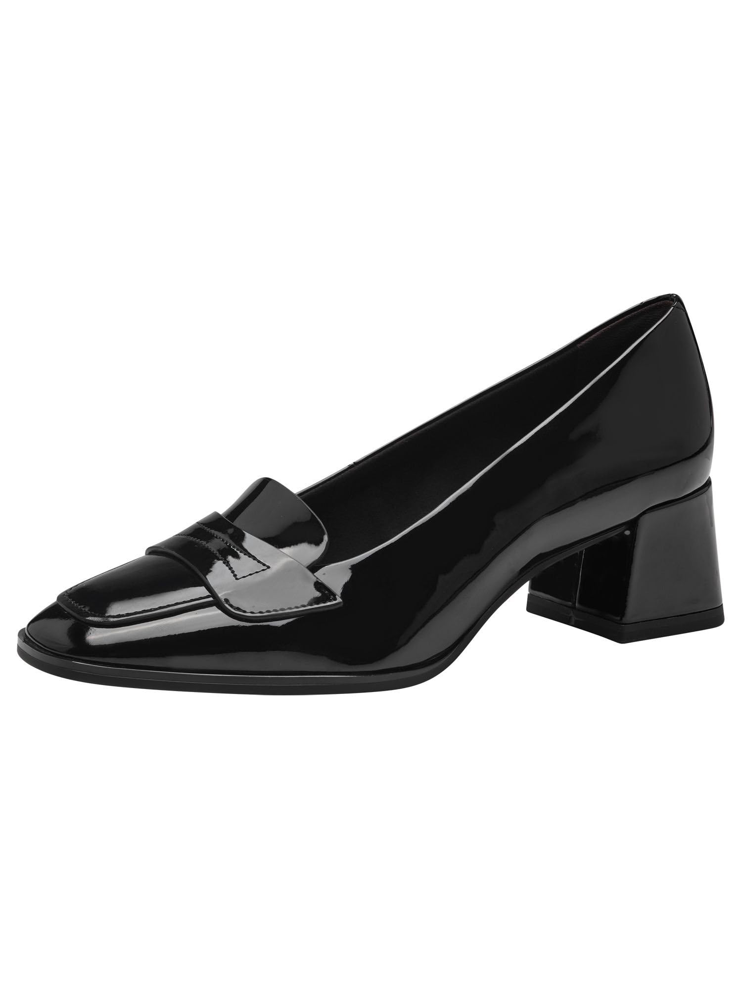 Tamaris Women's Block Heel Court Shoes, Black, 5 UK