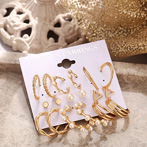 Image of Shining Diva Fashion Stylish Combo Metal Earrings for Women and Girls