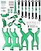 Rcarmumb RC Upgrades Part for 1/10 Rustler 2WD (VXL) /Stampede 2WD (VXL),Alloy Suspension Arms Front&Rear,Steering Blocks Caster Blocks C-Hubs Stub Axle Carriers,Turnbuckles Camber Link Sets,Green
