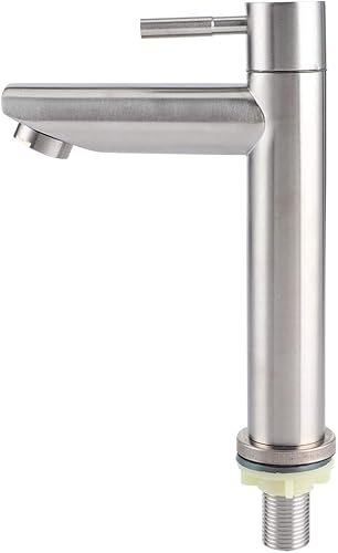 Miniatura 9 de Grifo de fregadero, grifo de agua de una sola manija, grifo de cocina fría individual con níquel cepillado extraíble, grifos de cocina de acero