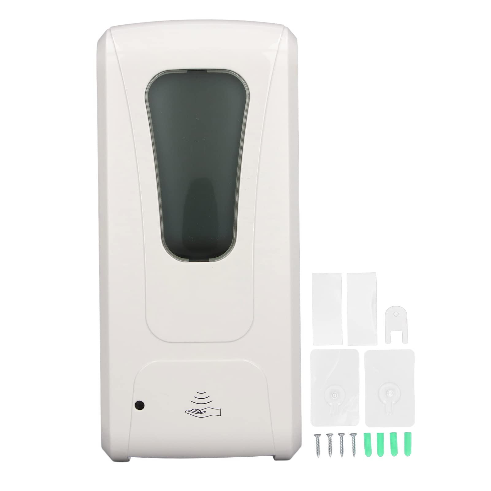 AUNMAS Automatischer Schaumspender, ABS, Berührungslos Schäumender Handseifenspender, 1000 Ml, Wandmontage, Manuelles Nachfülldesign, Transparentes Fenster, Auslaufsicher, für Badezimmer, Küche,