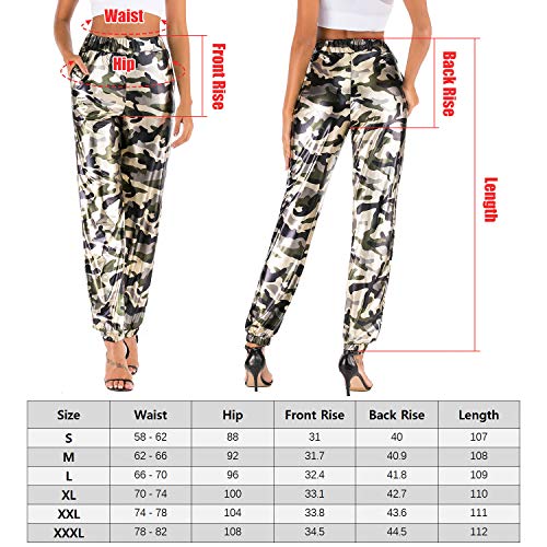 Calça casual, Andoer Calça esportiva casual feminina de cintura alta Calça de moletom Hip Hop Calça