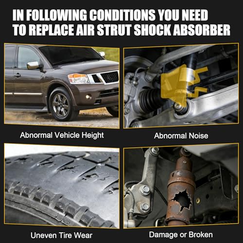 Rear Air Suspension Shock Absorber Compatible with 2011-2013 Infiniti QX56 by DICMIC - Used condition - Image 5