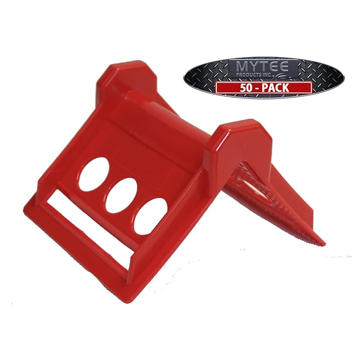 Buy (50 Pack) V Shaped Board 4" Red Plastic Corner Edge Protectors for