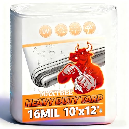 16 Mil Ultra Thick Tarps Heavy Duty Waterproof 10x12 Ft,