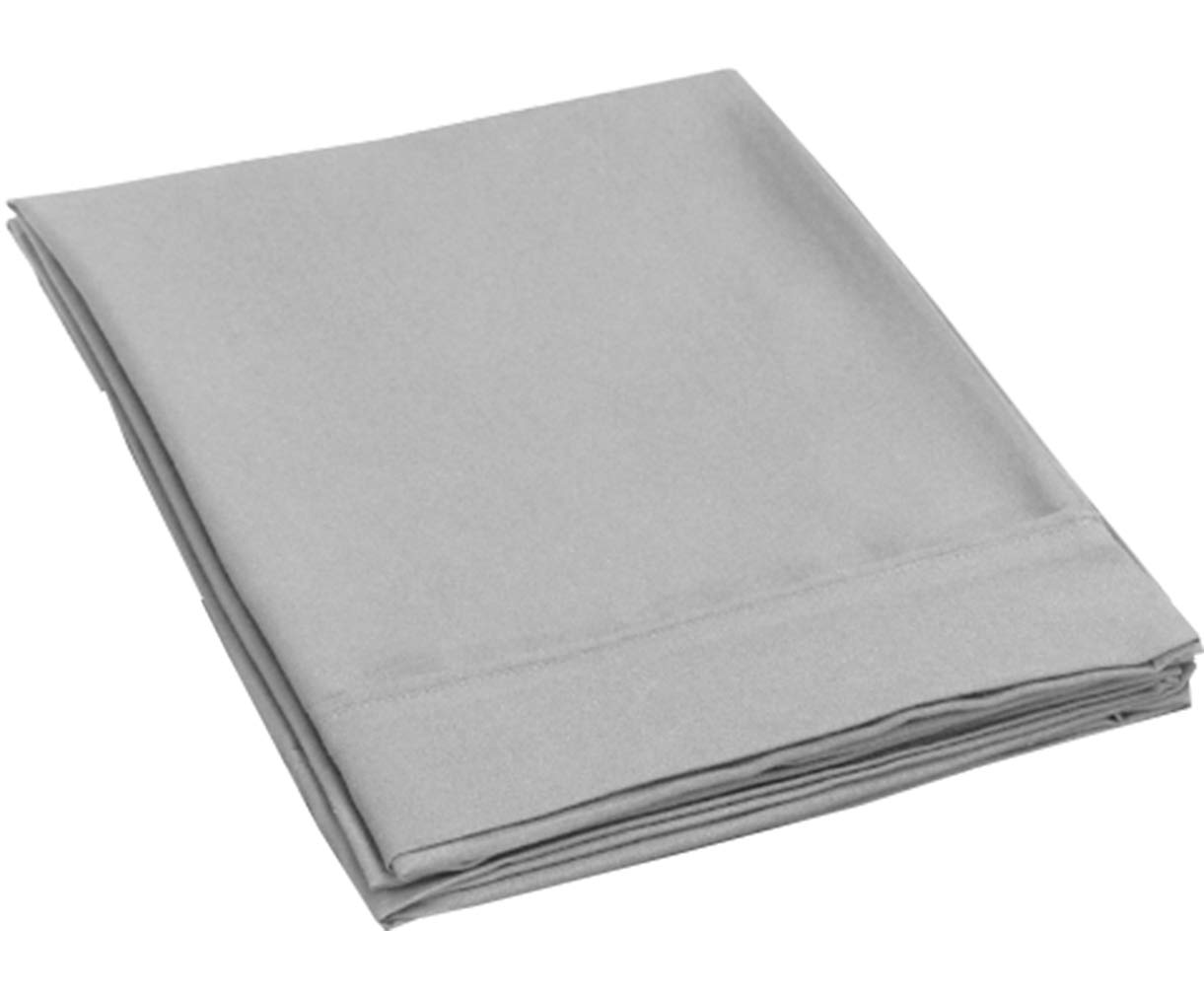 SILIPA Flat Sheet Queen Size 1-Piece Extra Soft Brushed Microfiber Machine Washable Wrinkle-Free Breathable Easy Care (Gray, Queen)