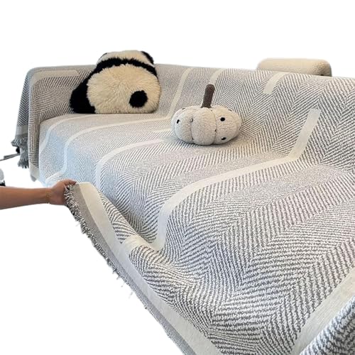 Housse de canapé en chenille de qualité supérieure à franges - 4