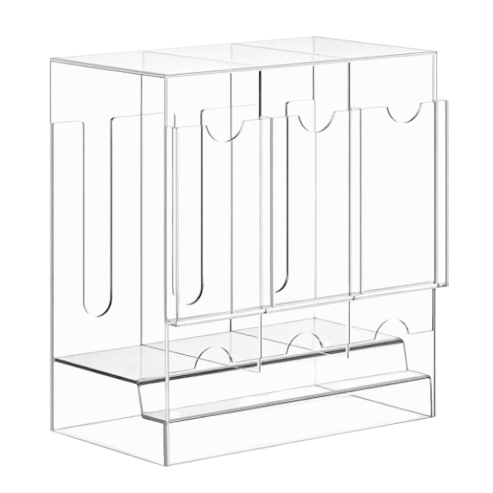 Booster Pack Dispenser Box 3-Faecher Transparente Acryl-Kartenbox | Sammelkarten-Pack-Organizer Sportveranstaltungen Geschäftstreffen Zuhause Schlafzimmer Spielzimmer Ladentresen