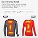 Men Women Thermal Top, USB Electric Heated Long Sleeve Shirts for Hiking Hunting(Battery Not Included)(Female red,M-Medium)