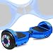 DOC Electric Hoverboard Self-Balancing Hoover Board with Built in Speaker LED Lights Wheels UL2272 Certified (Chrome Blue)