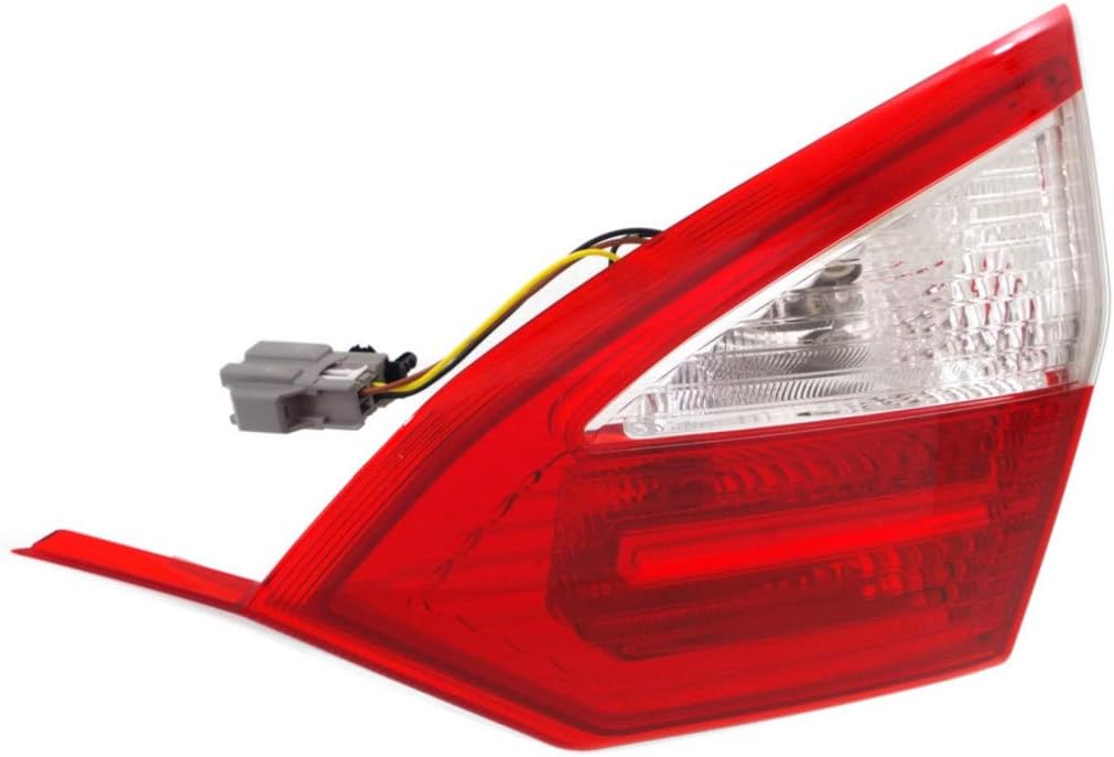 For 2014 2015 2016 2017 Ford Fiesta Driver and Passenger Side | Pair | Rear Inner Tail Light w/Bulbs DOT Certified FO2802109 FO2803109 | Replaces D2BZ 13405 C D2BZ 13404 C | for Sedan