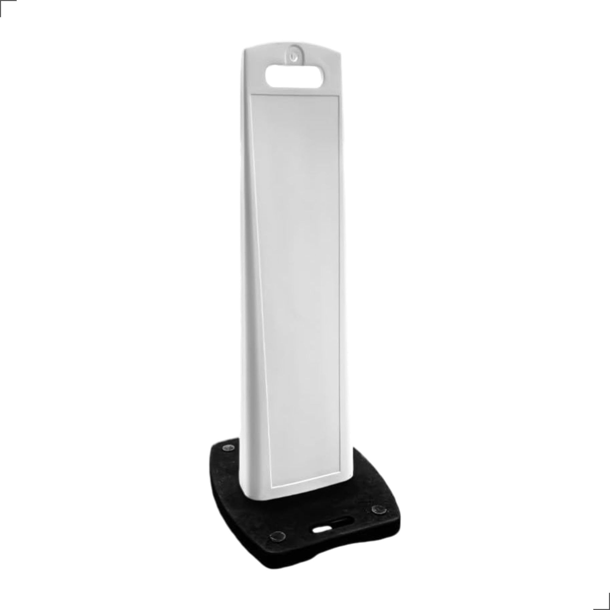 BERRY Poteau de délimitation flexible de 110 cm avec base lestée de 10 kg – Borne de circulation rebondable robuste avec poignée de transport – Idéal pour les parkings, les hôtels et la gestion