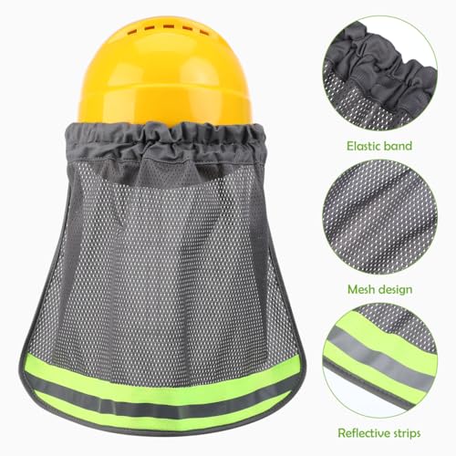 Protège-nuque contre les coups de soleil pour casque de chantier ventilé