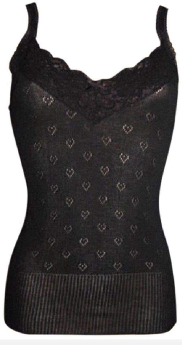 Prime Products Women's French Neck Spencer Lace ,S Thermal Underwear Short Long Sleeve Tops Vest & Long John Uk Made (Xx-Large 20-22, )