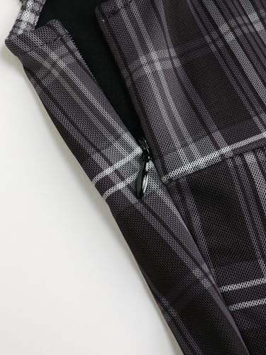 CIDER Women's Gingham Mini Dress Summer Sundress Casual V Neck Flowy Cute Teen Short Seelve Ruffle Dress4