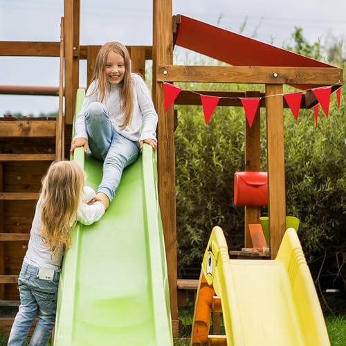 Fun Express Red Pennant Banner – 100ft Party Decor for Hanging – Vibrant Pennants for Celebrations Birthday Parties Events & Festive Occasions – Perfect for Indoor & Outdoor Decorations – 1 Piece