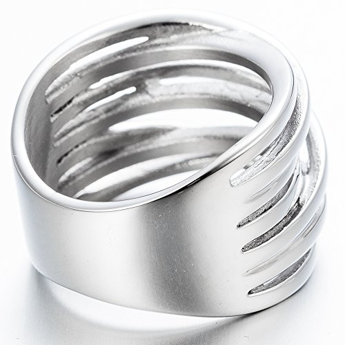 Jude Jewelers Stainless Steel Knotted Braided Wave Wrap Ring Promise Statement Anniversary Wedding Cocktail Party3