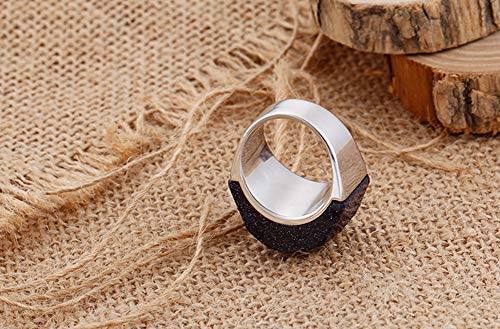 Image of HIJONES Men Women Stainless Steel Cubic Zirconia Royal Crystal Rings Wrap Band Cocktail Style