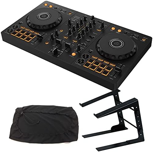 美品 Pioneer DDJ-FLX4 PCスタンド、本体カバー付
