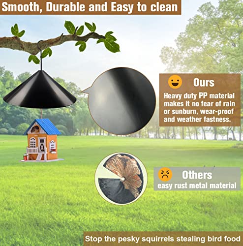 image for Garbuildman Squirrel Baffle for Bird Feeder Pole, Outside Hanging Moun