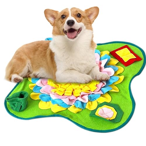 犬用スナッフルマット 犬用スナッフルマット 犬用スナッフルマット犬用噛むおもちゃ 犬用パズルフィーダー インタラクティブな犬用パズルおもちゃ 自然な採餌スキルを養うおやつ分配犬用おもちゃ スローフードトレーニング