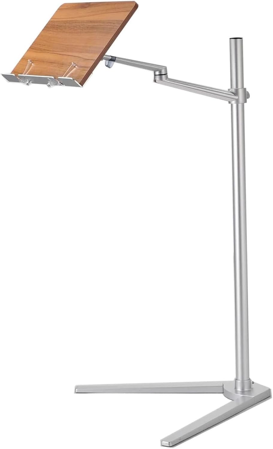 HYUARB Floor Stand for Book Reading Height and Angle Adjustable Floor Lectern Stand with Shaped Aluminum Alloy Base
