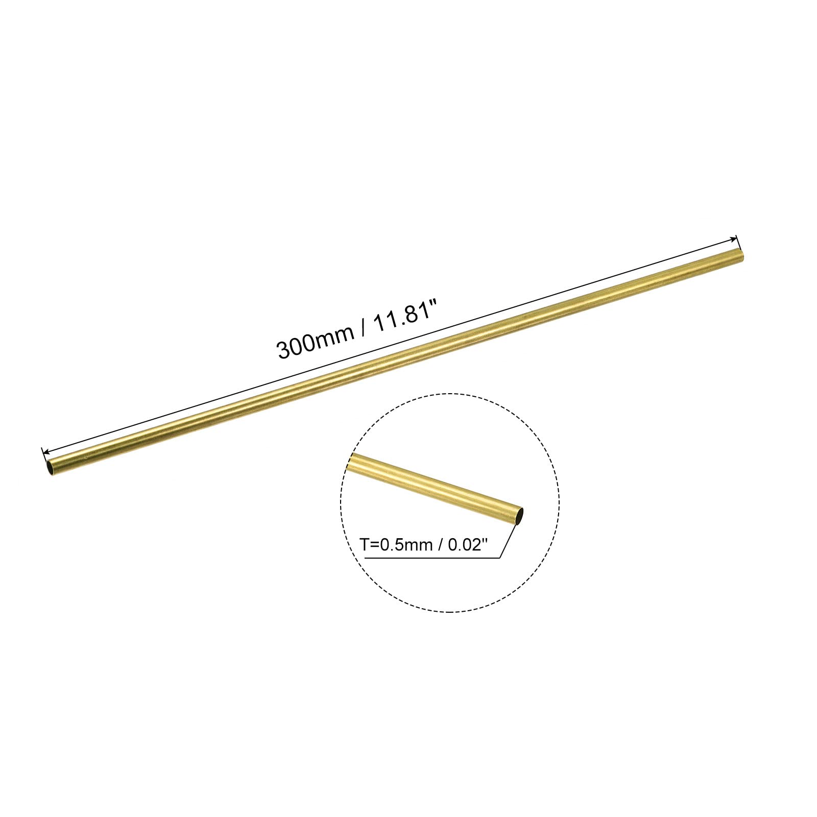 Messingrohr 100 Mm – 3 Bis 27 Mm , 1 Mm Wandstärke, Dünnwandig, Für DIY, Modellbau & Reparaturen