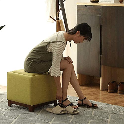 Tocador reposapies taburete acolchado con base estable de madera 3