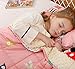 BUZIO Couverture lestée pour Enfants, Ultra Confortable Minky à Pois et en Coton avec Motifs de Dessin animé, Couverture Lourde idéale pour Calmer et Dormir, Pink Cat, 90 x 120cm, 3.2kg