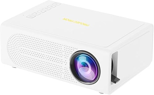 Mini proyector, proyector portátil HD de 1080P, proyector de video de película compatible con HDMIUSBAVtarjeta de memoria5V-2A, teléfono con cable