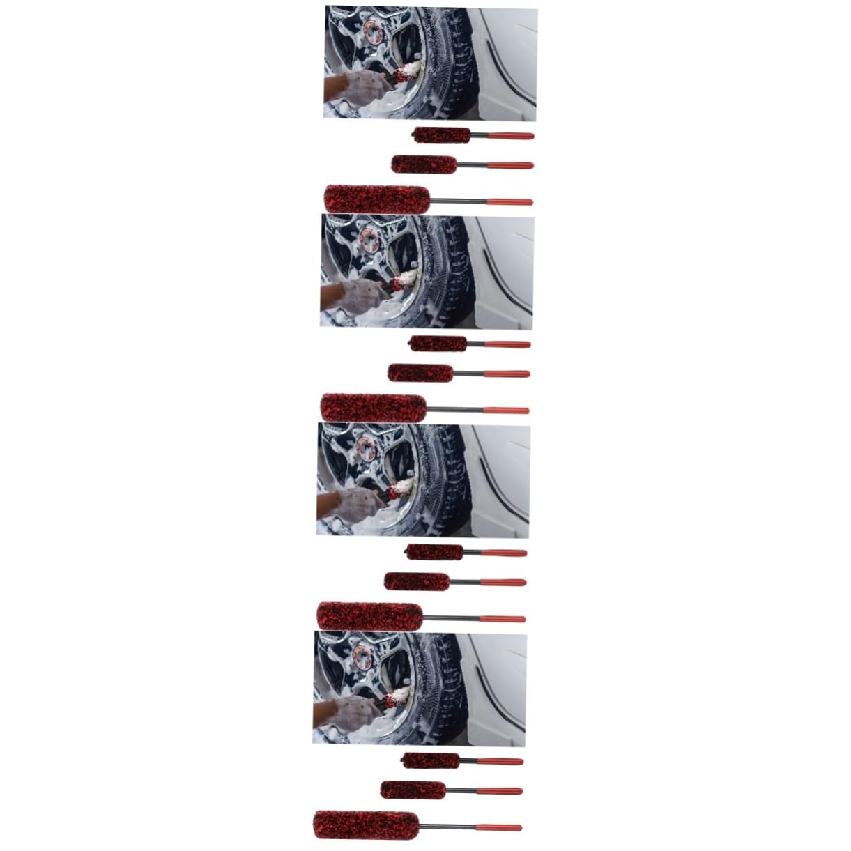 Alipis Cepillo De Limpieza De Neumáticos Detallado Fuerza Cepillo De Limpieza De Automóviles Cepillo para Neumáticos Cepillo para Fregar Ruedas Cepillo De Rueda Lana 3 Piezas X 4