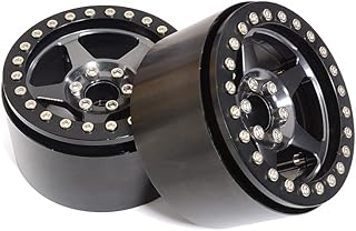 Integy RC Model C31375GUN 2.2 Size Billet Machined Alloy 5 Spoke Wheels (2) 115g Each for 1/10 Scale Crawler