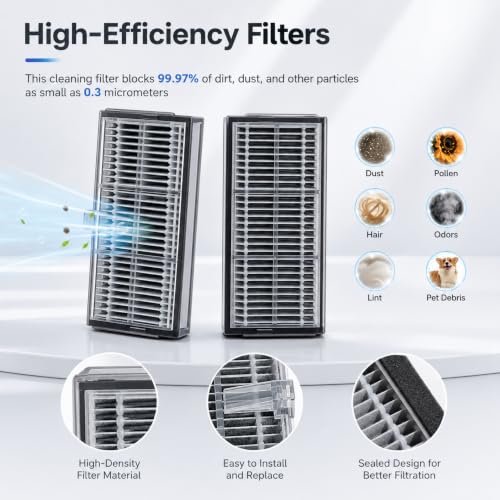 Image of 26Pack X40 Ultra /L40 Ultra Gen 2 /Mova P10 Pro Ultra Gen 2 Accessories | Premium Rubber H13 Filter Paper Microfiber Mop 3.2L Activated Carbon Bags
