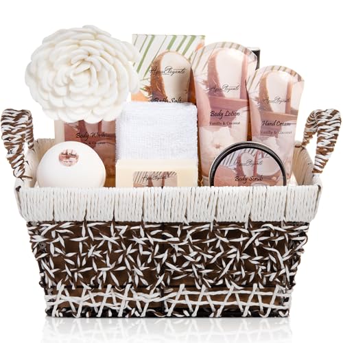 Aqua Elegante Bath Basket For Women - Deluxe Spa Set with Wash, B...