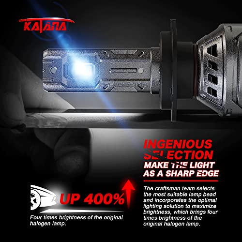Katana H7 Led Headlight Bulbs,16000Lm 70W 6500K Extremely Super Bright Hb3 Led Bulbs All-In-One Conversion Kit Of 2 Halogen Replacement #TOP3
