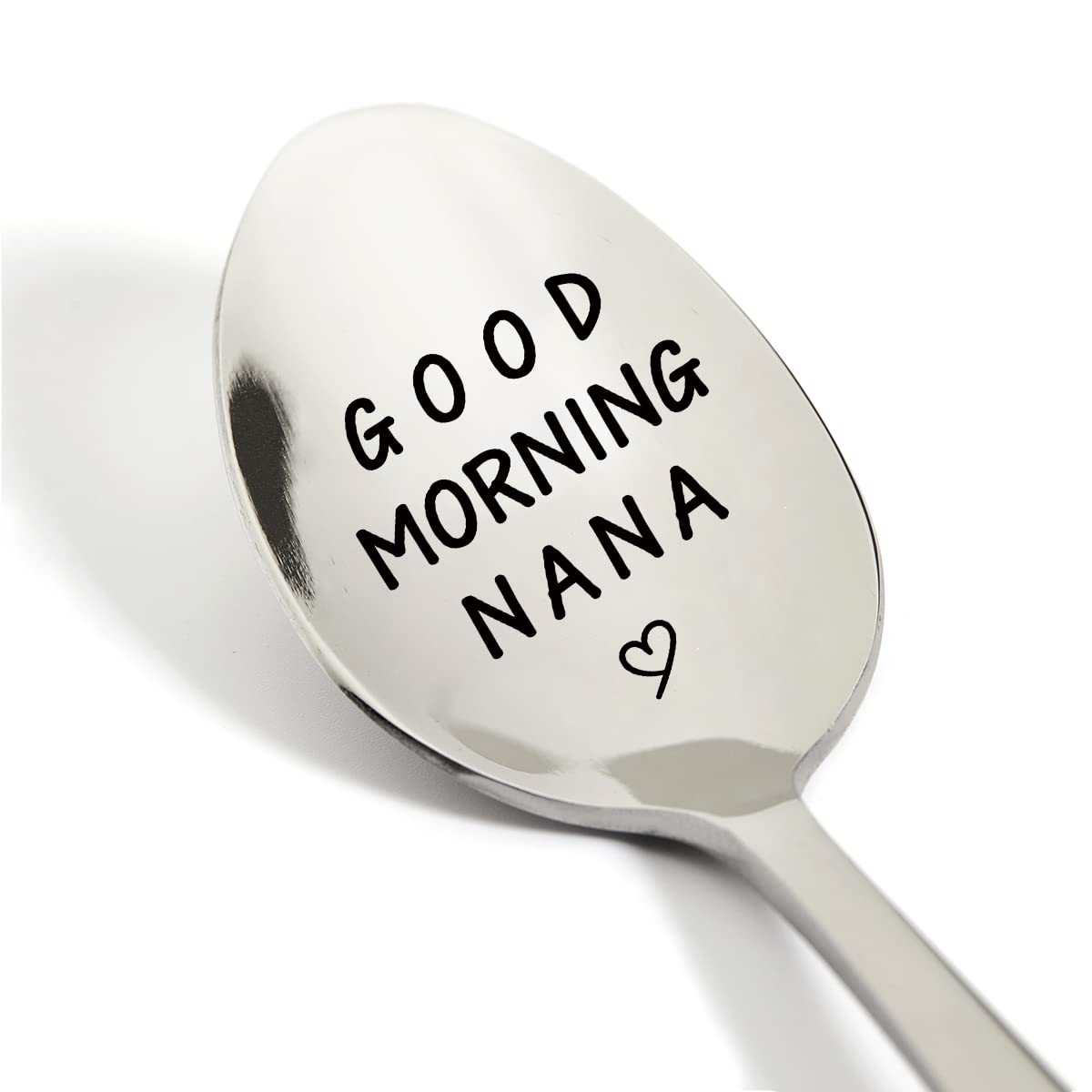 Gravierter „Guten Morgen“ Löffel Aus Edelstahl – Persönliches Geschenk Für Oma, Muttertag, Geburtstag Von Enkeln
