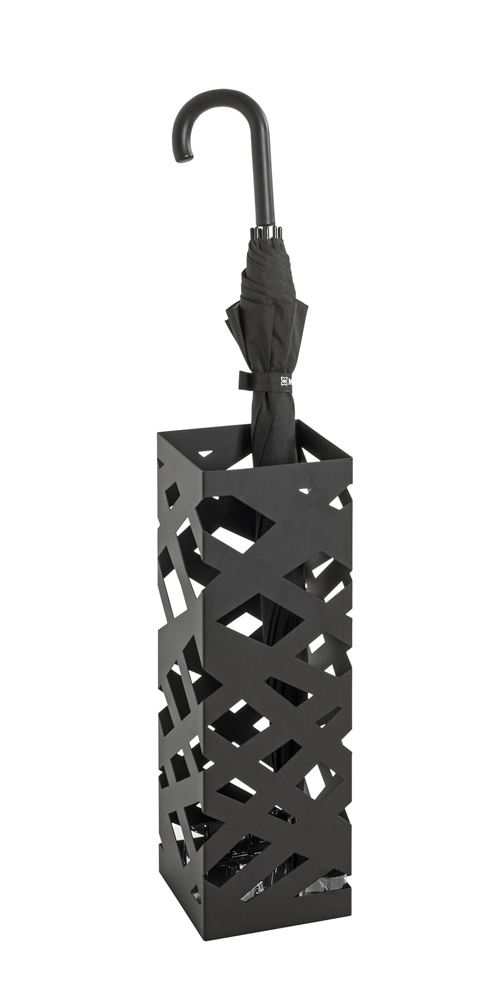 HAKU Portaombrelli nero, metallo - Dim. L 16 cm x A 48 cm x P 16 cm, Stile Moderno